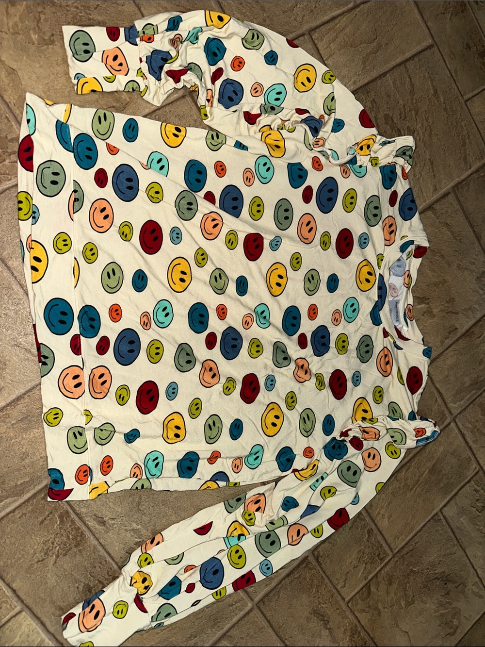 Posh peanut smiley face pullover